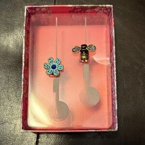 Betsey Johnson Floral and Bee clips